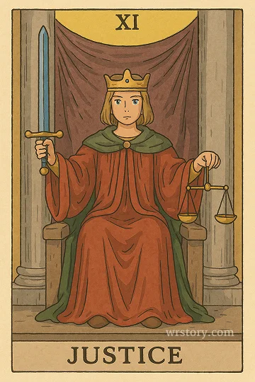 정의(Justice) 타로 카드