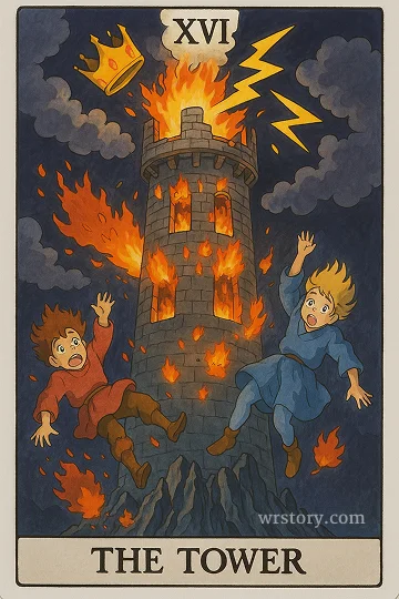 탑(The Tower) 타로 카드