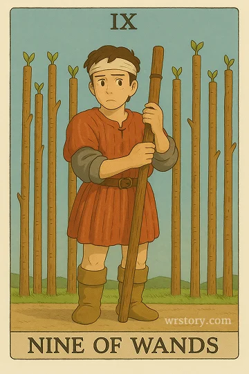 완드 9(Nine of Wands) 타로 카드