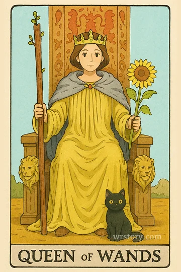 완드 퀸(Queen of Wands) 타로 카드