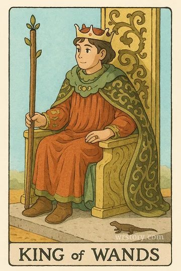 완드 킹(King of Wands) 타로 카드