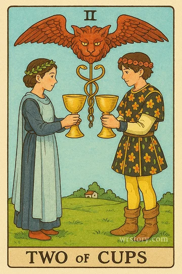 컵 2(Two of Cups) 타로 카드