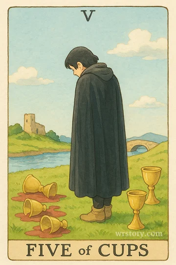 컵 5(Five of Cups) 타로 카드