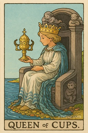 컵 퀸(Queen of Cups) 타로 카드