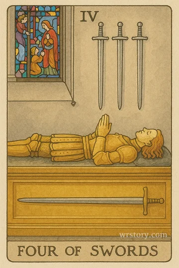 소드 4(Four of Swords) 타로 카드