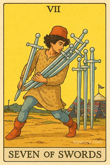 소드 7(Seven of Swords) 타로 카드