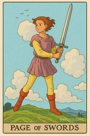소드 페이지(Page of Swords) 타로 카드