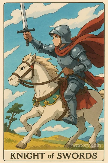 소드 나이트(Knight of Swords) 타로 카드