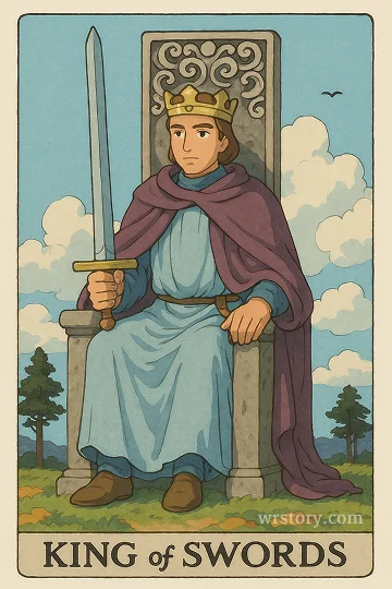 소드 킹(King of Swords) 타로 카드
