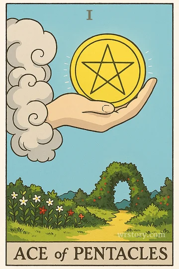 펜타클 에이스(Ace of Pentacles) 타로 카드