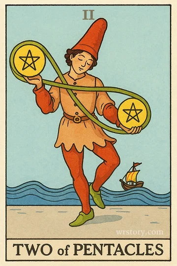 펜타클 2(Two of Pentacles) 타로 카드