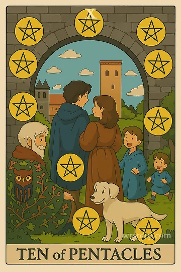펜타클 10(Ten of Pentacles) 타로 카드