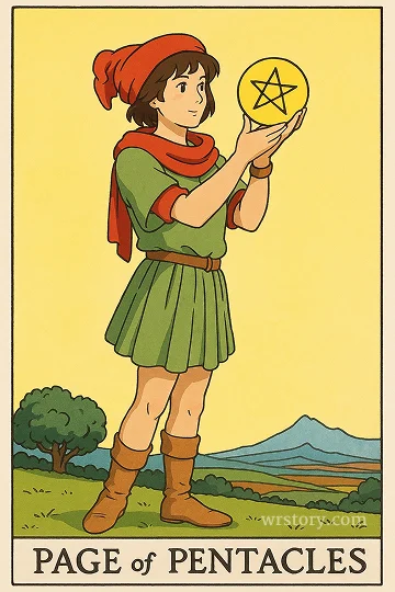 펜타클 페이지(Page of Pentacles) 타로 카드