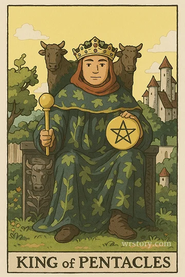 펜타클 킹(King of Pentacles) 타로 카드